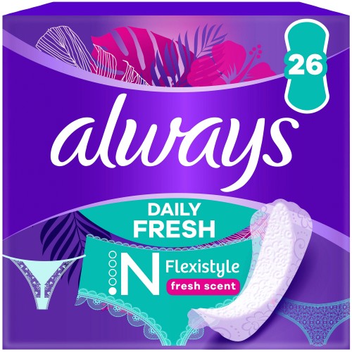 Always Dailies Flexistyle Slim Panty Liners Fresh Multiform 26 (26)