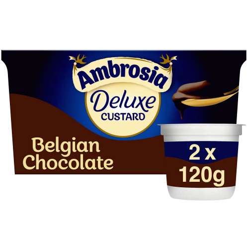 Ambrosia Deluxe Belgian Chocolate Custard Twinpots (2 x 120g)