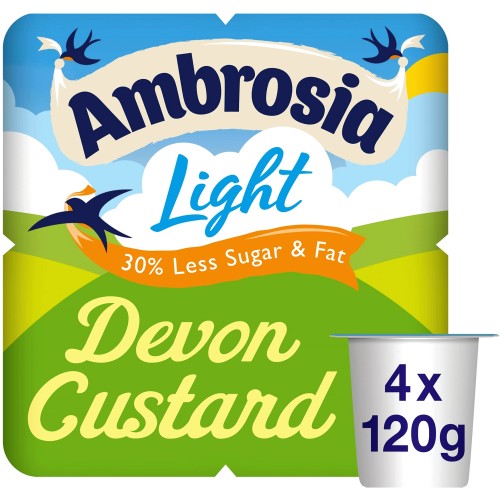 Ambrosia Light Devon Custard Dessert Pots (4 x 120g)
