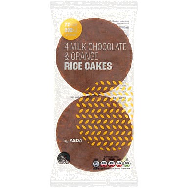 ASDA 4 Milk Chocolate & Orange Rice Cakes (60g)