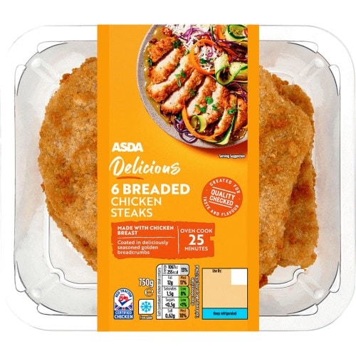 ASDA 6 Breaded Chicken Steaks
