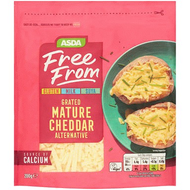 ASDA Free From Free From Grated Mature Cheddar Alternative (200g)