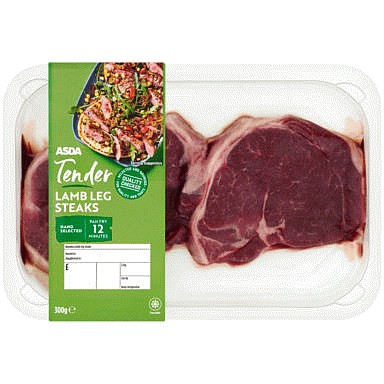 ASDA Tender Lamb Leg Steaks (300g)