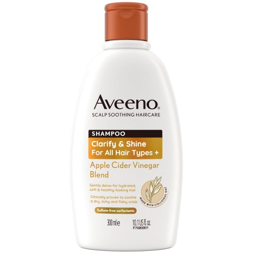 Aveeno Clarify & Shine+ Apple Cider Vinegar Blend Shampoo (300ml)