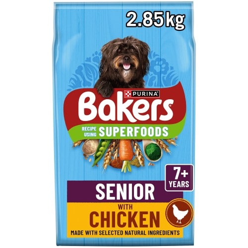 Bakers Senior Dry Dog Food with Chicken Vegetables & Wholegrain (2.85kg)