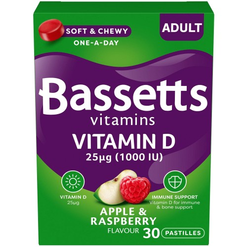 Bassetts Adult Vitamin D Apple & Raspberry (30)