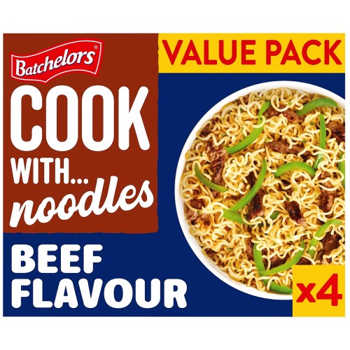 Batchelors Cook with Noodles Beef Flavour Instant Noodle Multipack