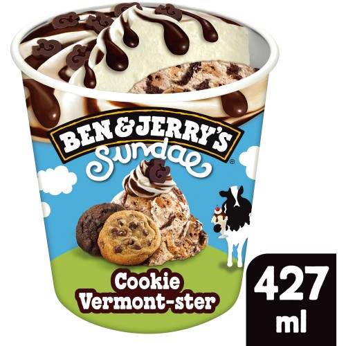 Ben & Jerry's Cookie Vermont-ster Sundae Chocolate Chip Ice Cream Tub (427ml)