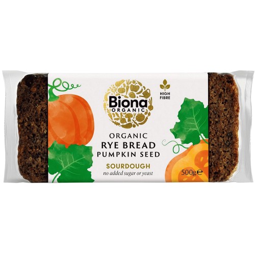 Biona Organic Rye & Pumpkin Seed Bread (500g)