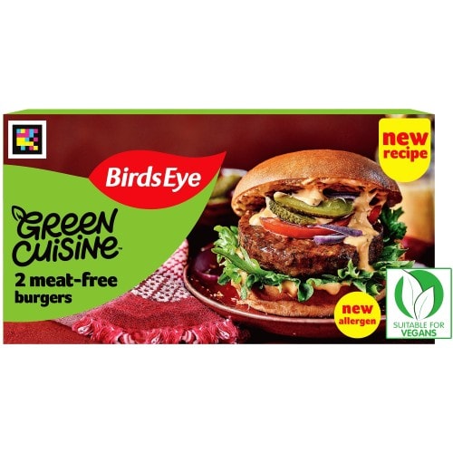 Birds Eye 2 Green Cuisine Vegan Burgers (2 x 209g)