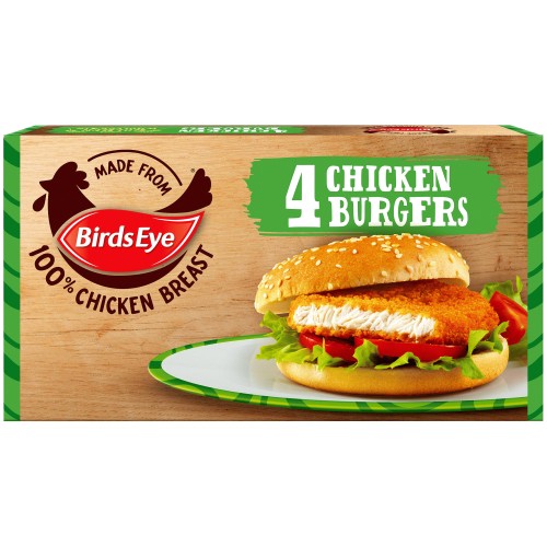 Birds Eye Wholegrain Breaded Chicken Burgers (4 x 200g)