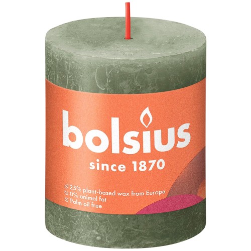 Bolsius Fresh Olive Rustic Candle 80x68 Candle80 (68)