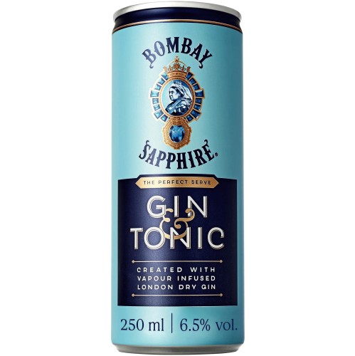 Bombay Sapphire Gin & Tonic Premix Cocktail (250ml)