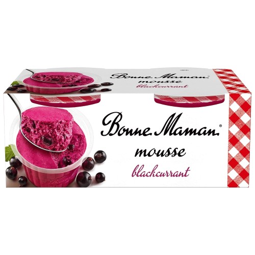 Bonne Maman Blackcurrant Mousse Dessert (2 x 70g)