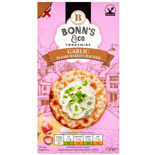 Bonn's & Co Garlic Flamed Baked Crackers (150g)