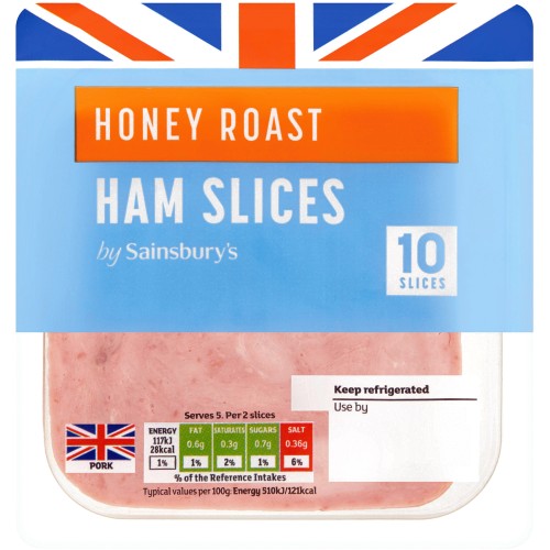 British Cooked Honey Roast Ham Slices (10 x 115g)