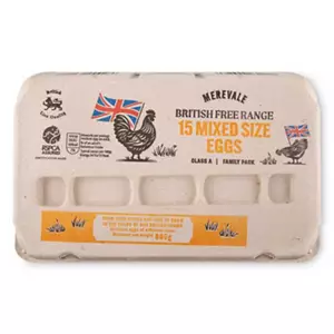British Free Range Mixed Weight Eggs 15 Pack