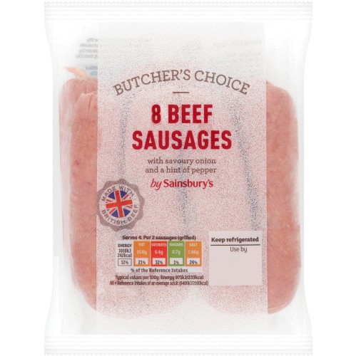 British Fresh Beef Sausages (8 x 454g)