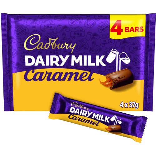 Cadbury Dairy Milk Caramel Chocolate Bars Multipack (4 x 148g)