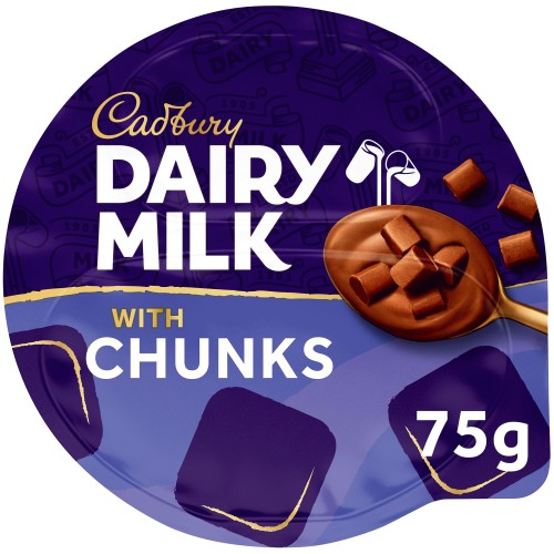 Cadbury Dairy Milk Chunks Twin Pot Chocolate Dessert (75g)