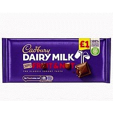 Cadbury Dairy Milk Fruit and Nut Chopped Chocolate Bar (95g)
