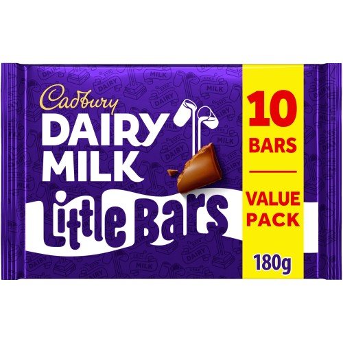 Cadbury Dairy Milk Little Bar Chocolate Multipack (10x18g) (10 x 180g)