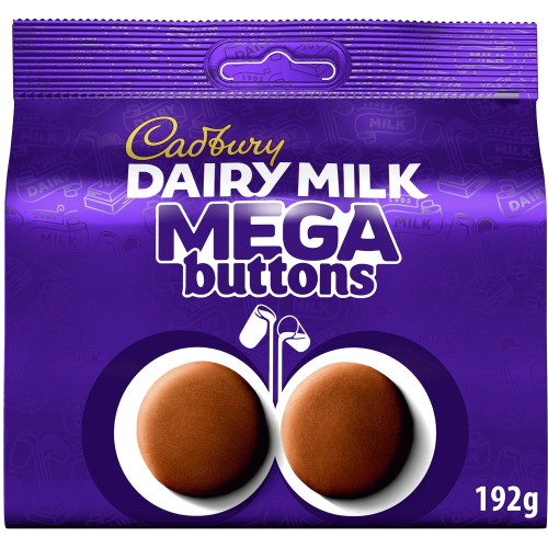 Cadbury Dairy Milk Mega Buttons Chocolate Bag (192g)