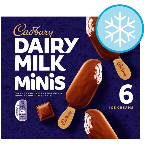 Cadbury Dairy Milk Minis Ice Creams (6 x 50ml)