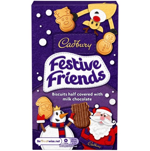Cadbury Festive Friends Milk Chocolate Biscuits