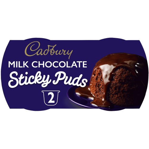Cadbury Milk Chocolate Sticky Puddings (2 x 95g)