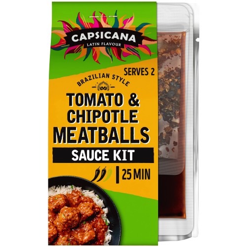Capsicana Mexican Tomato & Chipotle Meatballs Cooking Sauce Kit (273g)
