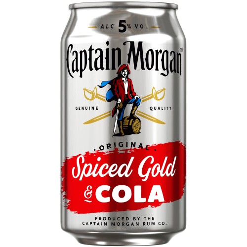 Captain Morgan Original Spiced Gold & Cola Premix Can (330ml)