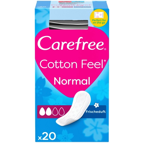 Carefree Cotton Extract Pantyliners Fresh Scented Breathable Ladies Normal P Liner (20)