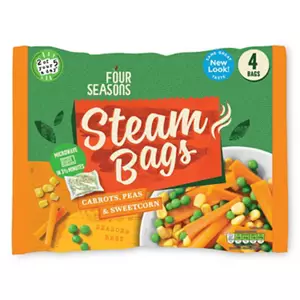 Carrot, Peas & Sweetcorn Steam Bags 4 Pack