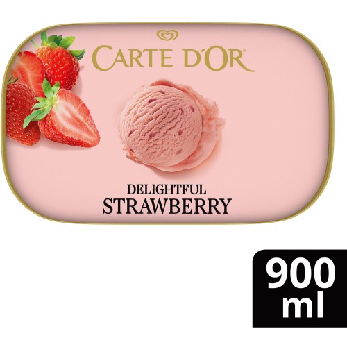Carte D'Or Strawberry Ice Cream Dessert Tub (900ml)