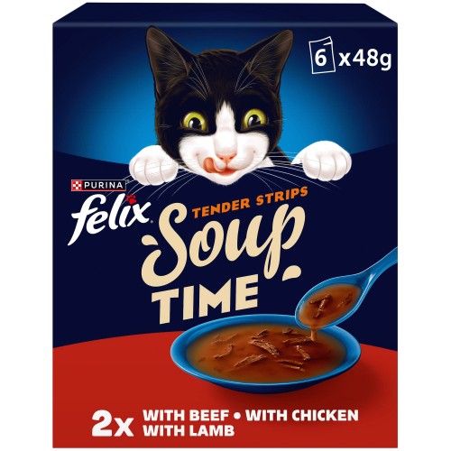 Cat Gourmet Farm Selection Soup with Tender Meat Strips (6 x 48g)