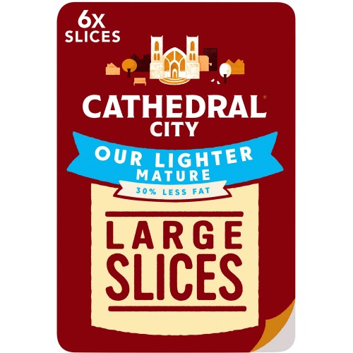 Cathedral City Lighter Mature Cheddar Cheese 6 Slices (6 x 150g)