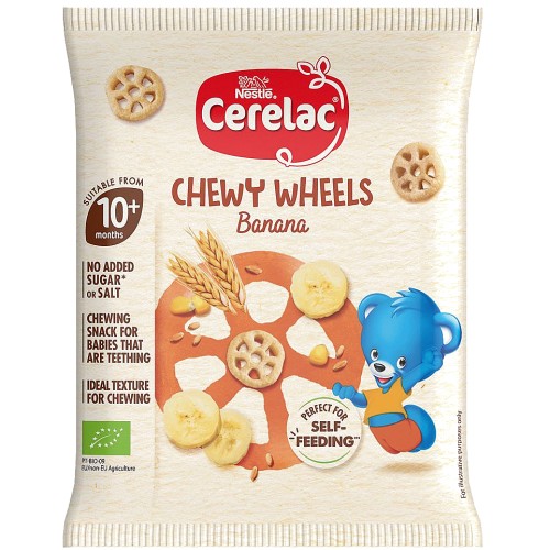 Cerelac Banana Chewy Wheels 10+ Months Baby Food Snack (28g)