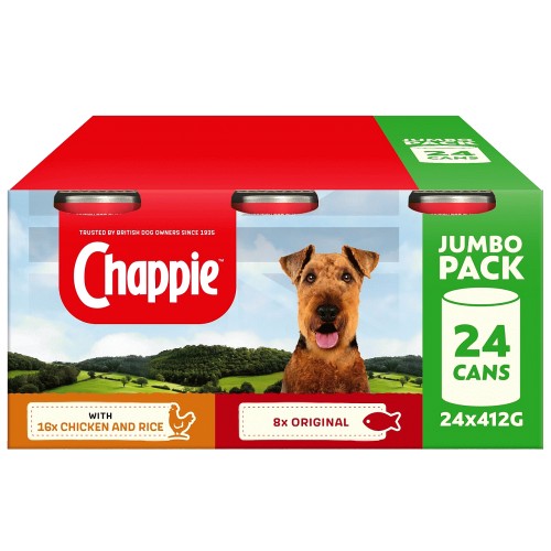 Chappie Adult Wet Dog Food Tins Favourites in Loaf 24x412