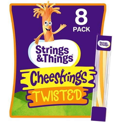 Cheestrings Twisted Cheese Snack (8 x 160g)