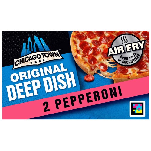 Chicago Town Fully Loaded Deep Dish Pepperoni Pizzas (2 x 155g)