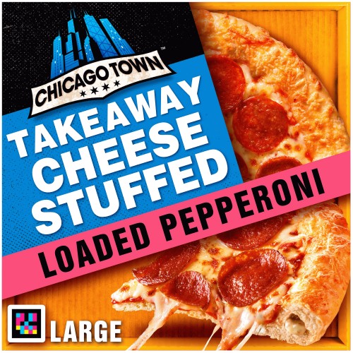 Chicago Town Takeaway Cheesy Stuffed Crust Pepperoni Large Pizza (640g)