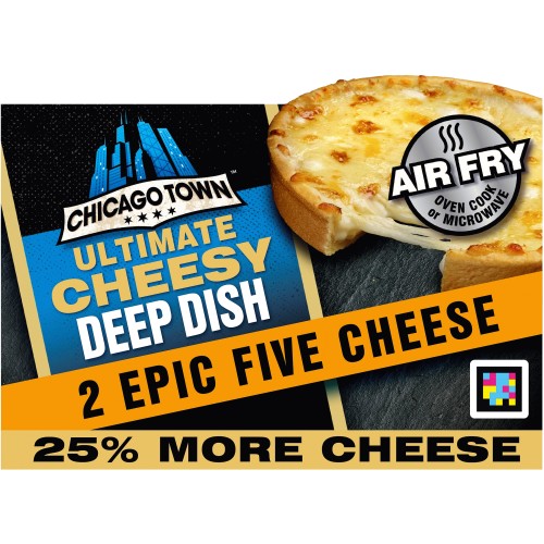 Chicago Town Ultimate Cheesy Deep Dish Epic Five Cheese on a Cheesy Sauce Pizza 2x164 (2 x 164g)