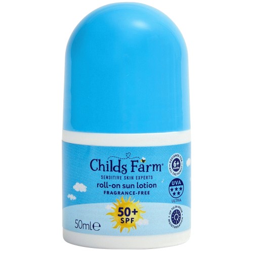 Childs Farm Kids & Baby Roll On Sun Lotion 50+ SPF Fragrance Free (50ml)