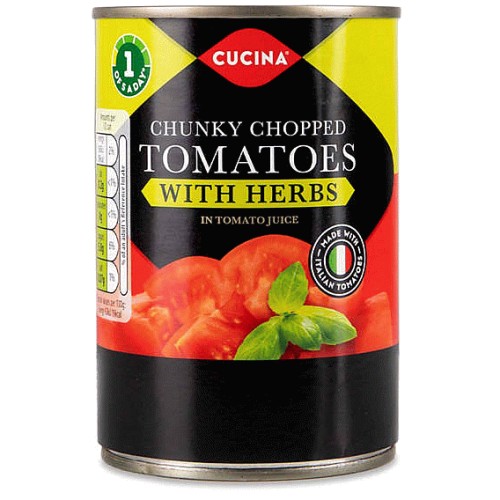 Chunky Chopped Tomatoes with Herbs in Tomato Juice