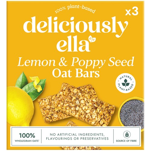 Deliciously Ella Lemon & Poppy Seed Oat Bar Multipack (3 x 50g)