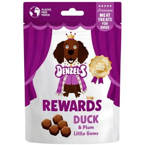 Denzel's Meaty Rewards Duck & Plum Little Gems Dog Treats (70g)