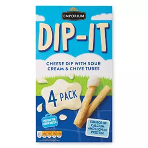 Dip-It Cheese Dip with Sour Cream & Chive Tubes 4 Pack