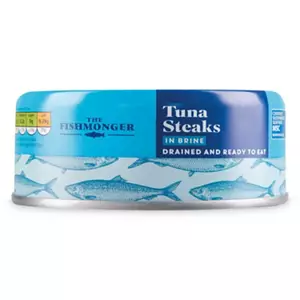 Drained & Ready to Eat Tuna Steaks in Brine