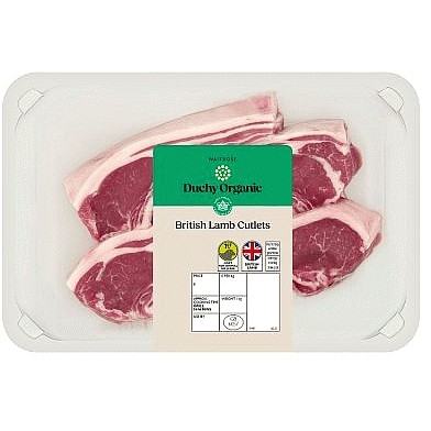 Duchy Organic British Lamb Cutlets per kg